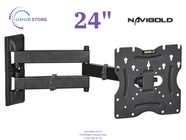 Navigold CK-338 24 inç / 22”- 49” Lcd Led Televizyon Hareketli Duvar Askı Aparatı ürün görseli