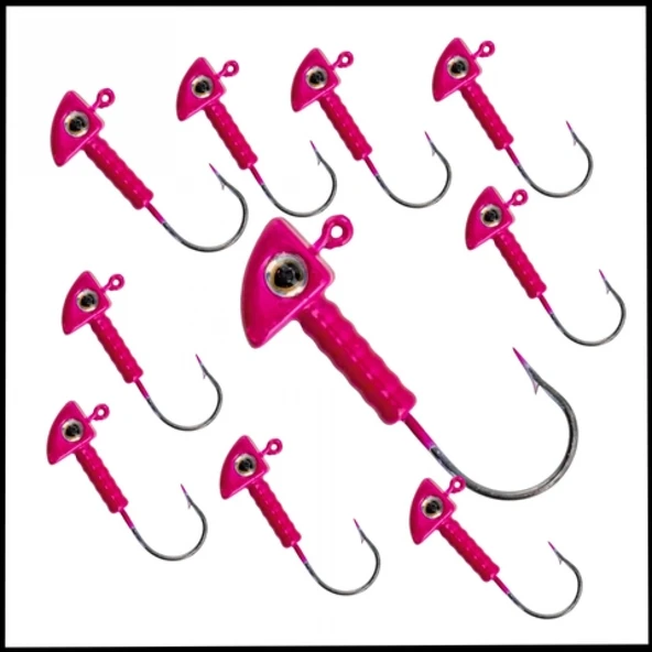 Uyguna-Yakala  Pembe - 6 Gr  Zoka - Kurşunlu Olta İğnesi  - 10 Adet-ALA.235 ürün görseli