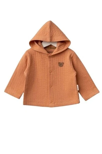 Bebitof Kapüşonlu Bebek Hırka 80153 Kiremit ürün görseli