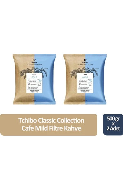 Tchibo Classic Cafe Mild Filtre Kahve 500 gr x 2 Adet ürün görseli
