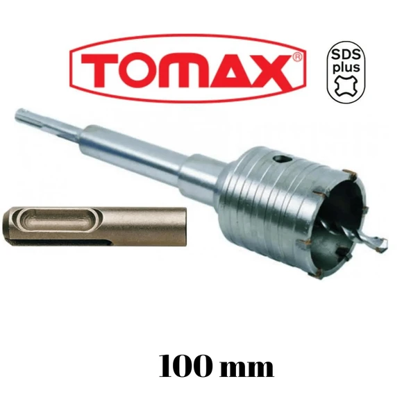 Tomax SDS Plus Elmaslı Beton Delme Ucu 100 mm Panç + 200 mm Adaptör - Resim 3