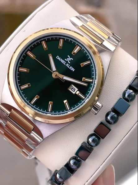 Daniel Klein Erkek Kol Saati 30 Metre Suya Dayanıklı Çelik Kordon + Bileklik Hediyeli  VS.BLKT.0668 ürün görseli