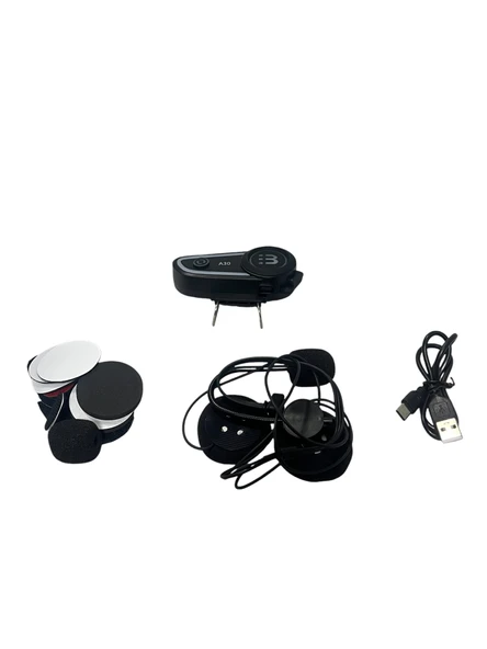 AutoMarkt A30 Motosiklet Bluetooth Kask Kulaklık Işıklı İntercom - Resim 4