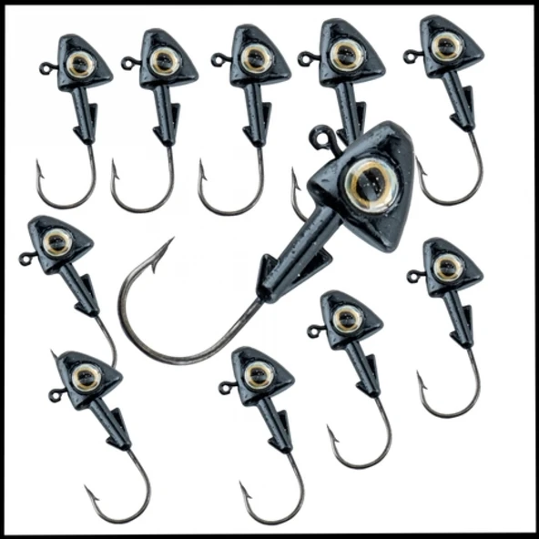 Uyguna-Yakala  Siyah - 6 Gr  Zoka - Kurşunlu Olta İğnesi  - 10 Adet-ALA.255 ürün görseli