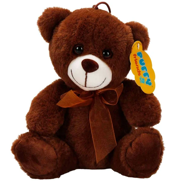 0998 SUN-JHN-PFF-SK PELUŞ AYI OTURAN KURDELELİ 21CM 2R - Resim 3