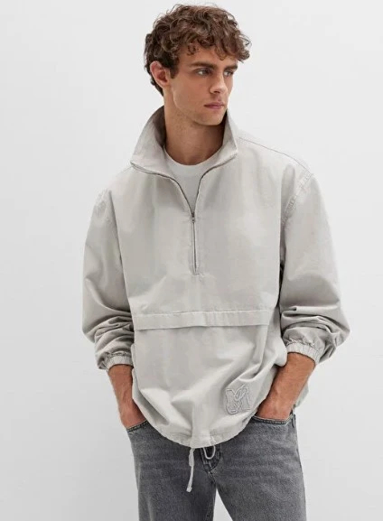 Mavi 0211684-70074 Yarım Fermuarlı Kanguru Cepli Erkek Sweatshirt