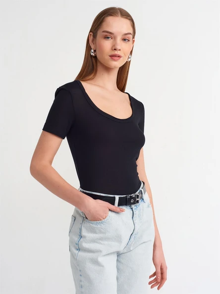 30903 DİLVİN KISA KOLLU T-SHIRT - Resim 3