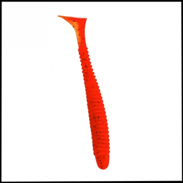 Uyguna-Yakala 14,2g 105mm -  Silikon Kurt Yem  Turna/Levrek Silikon - Karides Kokulu-Turuncu/Sarı  -YEM.774 ürün görseli