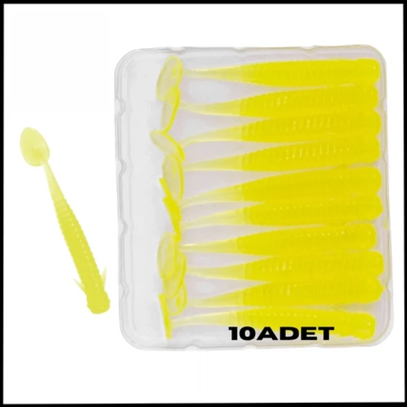 Uyguna-Yakala 1g 50mm -10 Adet  Silikon Kurt Yem - Karides Kokulu- Fluo Yeşil-1015-FLU ürün görseli