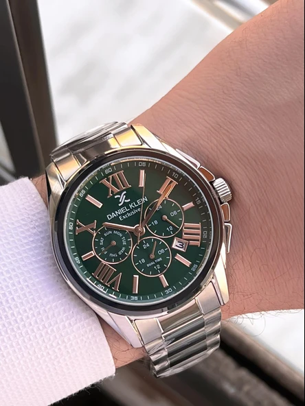 Daniel Klein Erkek Kol Saati 30 Metre Suya Dayanıklı Çelik Kordon + VS.BLKT.0665 - Resim 3