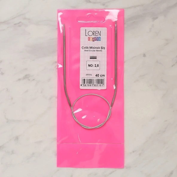 LOREN CRAFTS 2,5 MM ÇELİK MİSİNALI ŞİŞ 40 CM - Resim 4