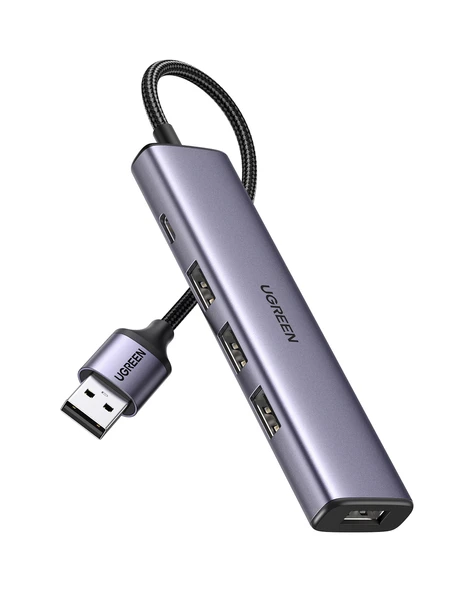 UGREEN USB Hub 4 USB 3.0 Bağlantı Noktası Veri Yuvası USB., 20805 - Resim 2
