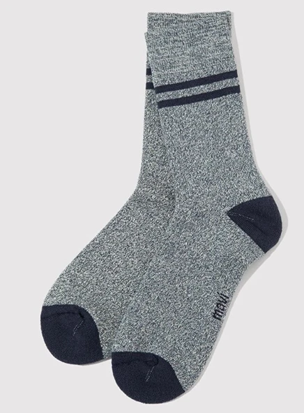 Mavi Şerit Baskılı Unisex Çorap - Resim 2