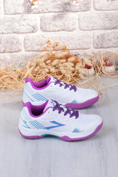 Lig Efes Beyaz Fuşya Kauçuk Taban Voleybol ayakkabısı Salon Ayakkabısı Kadın Ayakkabı - Resim 6