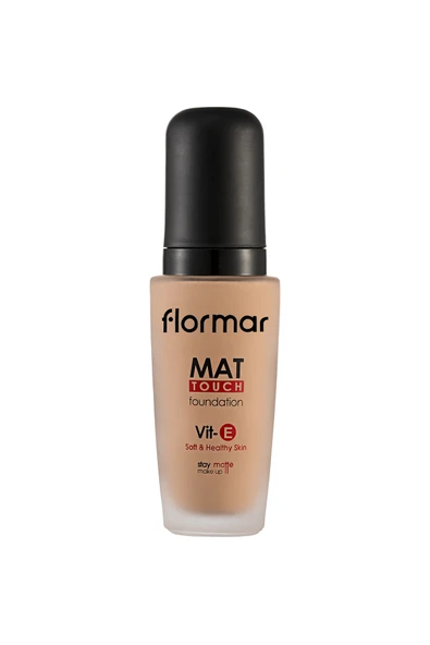 Flormar Mat Bitişli Fondöten (soğuk Alt Ton) - Mat Touch Foundation - M301 Soft Beige - Resim 2