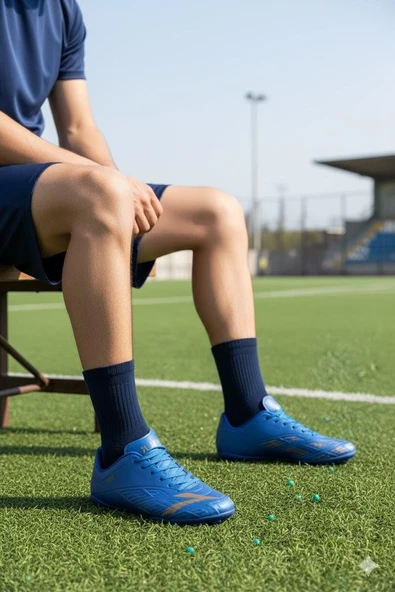 Lig Titan Saks Mavi Orjinal Ürün Çim Saha Halı Saha Erkek Futbol Ayakkabı ürün görseli