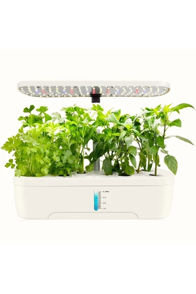 Hidroponik Topraksız 12 Bölme Bitki Yetiştirme Kiti 3 Mod 139 LED Tam Spekturum Bahçe Kit ürün görseli