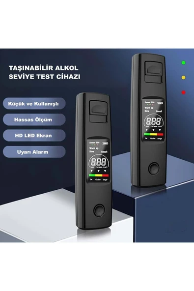 Plentiful Taşınabilir Alkol Ölçüm Test Cihazı Trafik Alkol Tester Yüksek Hassasiyet Hızlı Tepki Şarjlı - Resim 2