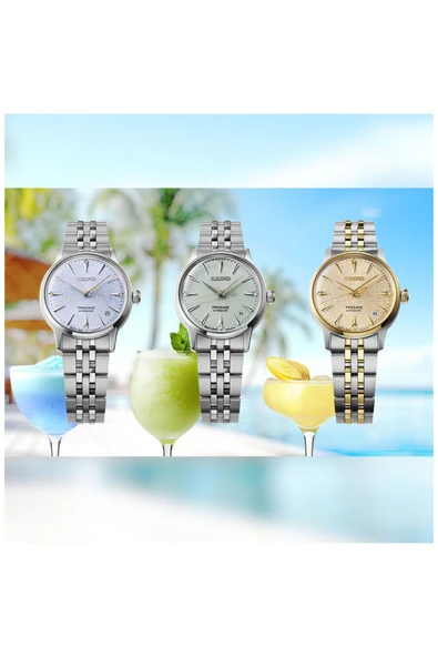 SEIKO Presage Frozen Daiquiri - Diamond Cocktail Time SRPL64J1 Otomatik Kadın Kol Saati - Resim 7
