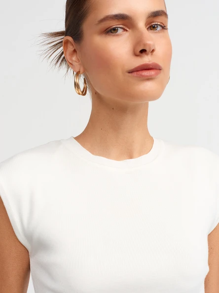 10525 DİLVİN BİSİKLET YAKA KISA KOLLU TRİKO TOP - Resim 7