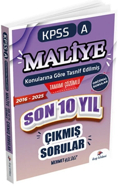 2026 KPSS A Maliye Konularına Göre Tasnif Edilmiş Son 10 Yıl Tamamı Çözümlü Orijinal Çıkmış Sorular Dizgi ürün görseli 1