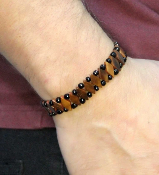 Doğal Kuka Ağacı Erkek Asansörlü Ayarlanabilir Bileklik eub115 - Resim 2