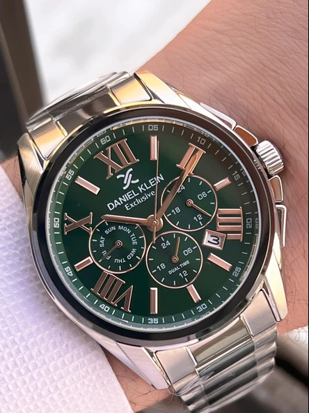 Daniel Klein Erkek Kol Saati 30 Metre Suya Dayanıklı Çelik Kordon + VS.BLKT.0665 - Resim 2