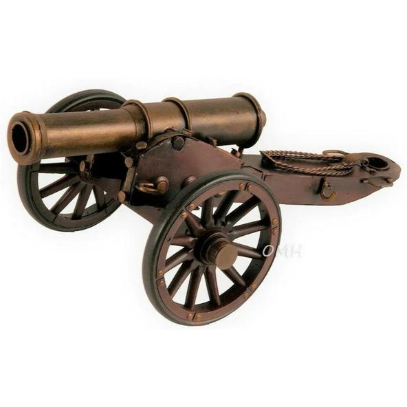 Vintage Amerikan İç Savaş Topu Nostaljik Metal Top Arabası 31cm ürün görseli