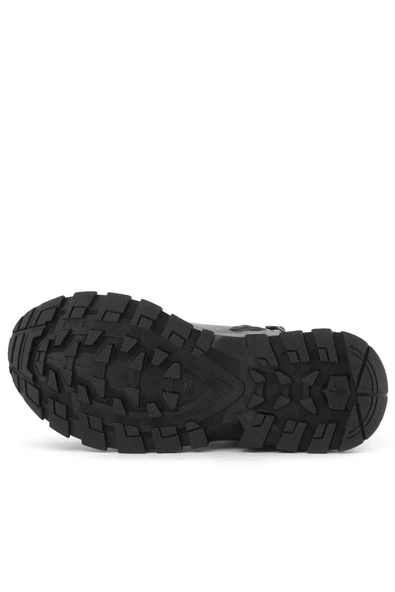 Rakerplus Hakiki Deri Gri Bordo Fermuarlı Trekking Çocuk Bot - Resim 8