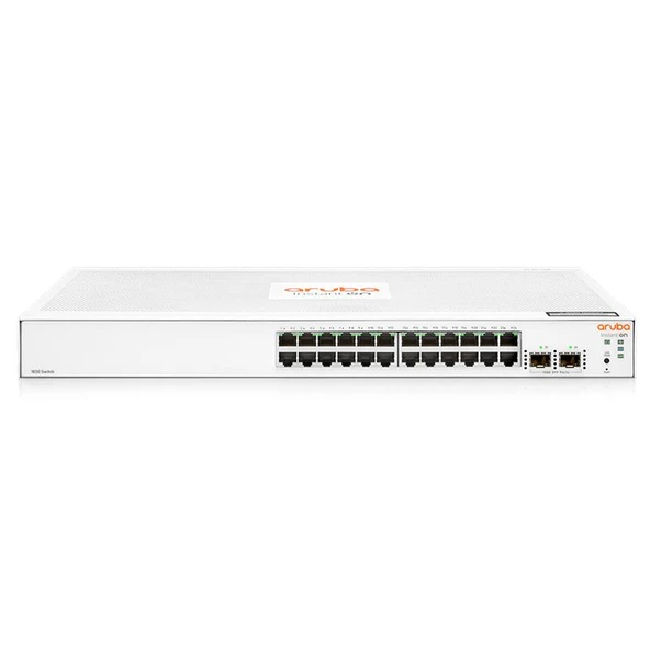 HPE ARUBA ION JL812A 1830 24 PORT GIGABIT + 2X1GB SFP UPLINK YÖNETİLEBİLİR RACKMOUNT SWITCH ürün görseli 1