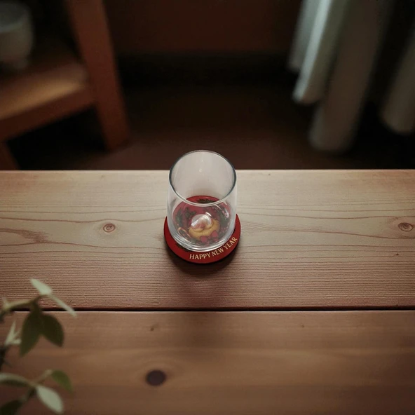 Noel Yeni Yıl Bardak Altlığı 6 adet - Resim 2