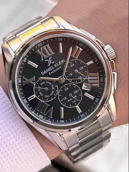 Daniel Klein Erkek Kol Saati 30 Metre Suya Dayanıklı Çelik Kordon + VS.BLKT.0667 - Resim 2