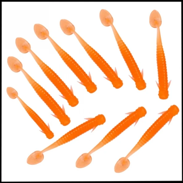 Uyguna-Yakala 1g 50mm -10 Adet  Silikon Kurt Yem - Karides Kokulu- Turuncu-1015-ORA ürün görseli