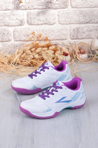 Lig Efes Beyaz Fuşya Kauçuk Taban Voleybol ayakkabısı Salon Ayakkabısı Kadın Ayakkabı - Resim 7