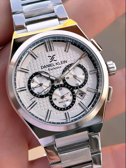 Daniel Klein Erkek Kol Saati 30 Metre Suya Dayanıklı Çelik Kordon + Bileklik Hediyeli VS.BLKT.0663 - Resim 4