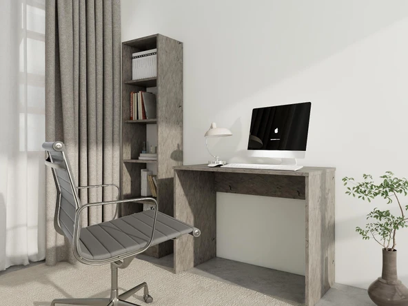 Çalışma Ofis Bilgisayar Masası Hanoi-Beyaz - Resim 2