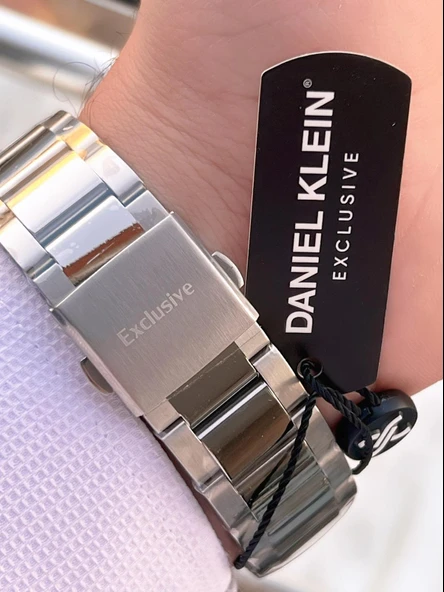 Daniel Klein Erkek Kol Saati 30 Metre Suya Dayanıklı Çelik Kordon + VS.BLKT.0666 - Resim 4