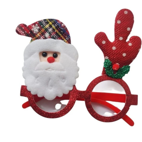 Yılbaşı Partisi Noel Baba Şapkalı Gözlük 1 Adet - Resim 2