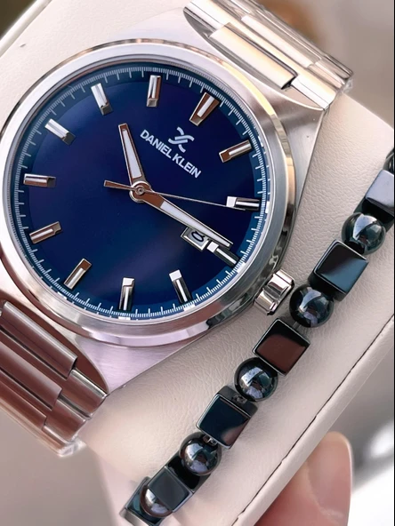 Daniel Klein Erkek Kol Saati 30 Metre Suya Dayanıklı Çelik Kordon + Bileklik Hediyeli  VS.BLKT.0669 ürün görseli