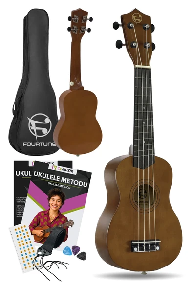 Fourtune Nova UKS-21MN Gül Ağacı Maun Soprano Ukulele Seti ürün görseli