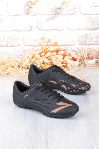 Lig Titan Siyah Orjinal Ürün Çim Saha Halı Saha Erkek Futbol Ayakkabı - Resim 4