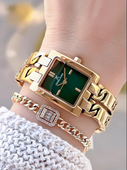 Daniel Klein Zincirli Kordon 3 Atm Suya Dayanıklı 2 Yıl Garantili Kadın Kol Saati+Bileklik S10052.4 ürün görseli