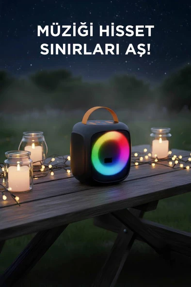 Torima KTS-2387 Taşınabilir Wireless Hoparlör 12W RGB Işıklı - Resim 3