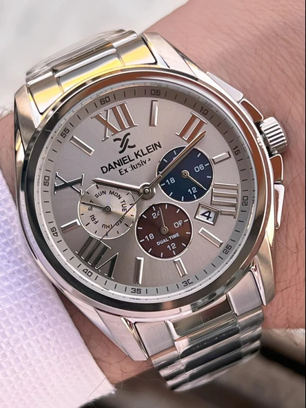 Daniel Klein Erkek Kol Saati 30 Metre Suya Dayanıklı Çelik Kordon + VS.BLKT.0664 - Resim 2