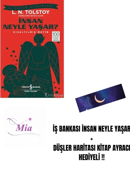 İŞ BANKASI İNSAN NEYLE YAŞAR + DÜŞLER HARİTASI KİTAP AYRACI HEDİYELİ !! ürün görseli