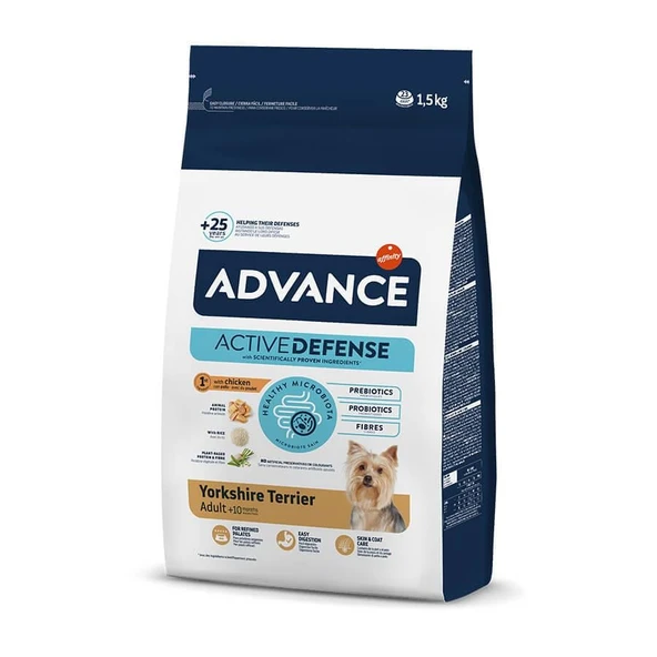 Advance Yorkshire Terrier Tavuklu Yetişkin Köpek Maması 1.5 Kg ürün görseli