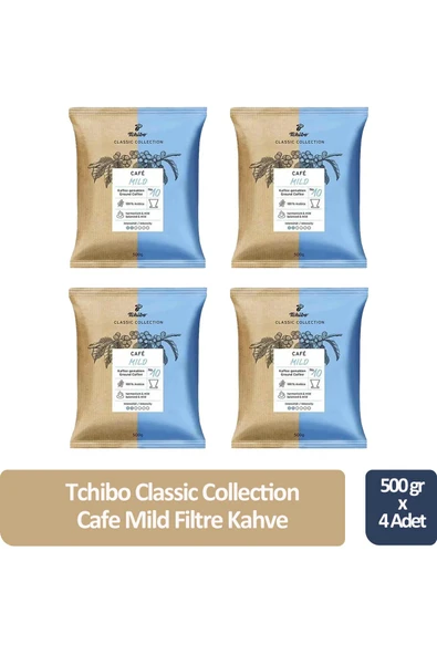 Tchibo Classic Cafe Mild Filtre Kahve 500 gr x 4 Adet ürün görseli