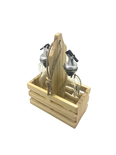 Ahşap Doğal 2Li Tombul Set Yağdanlık ve Sosluk Takımı(SET)(IHLAMUR - KAVAK) Ahşap Rengi 1 SET - Resim 3