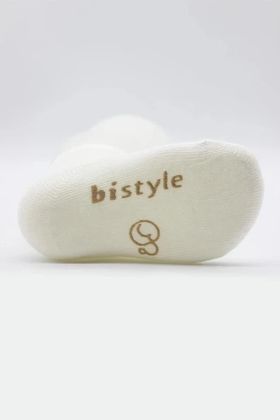 LitaeTrend Puanlı Kaymaz Penye Soket Çorap 3'lü  Bej - Resim 5