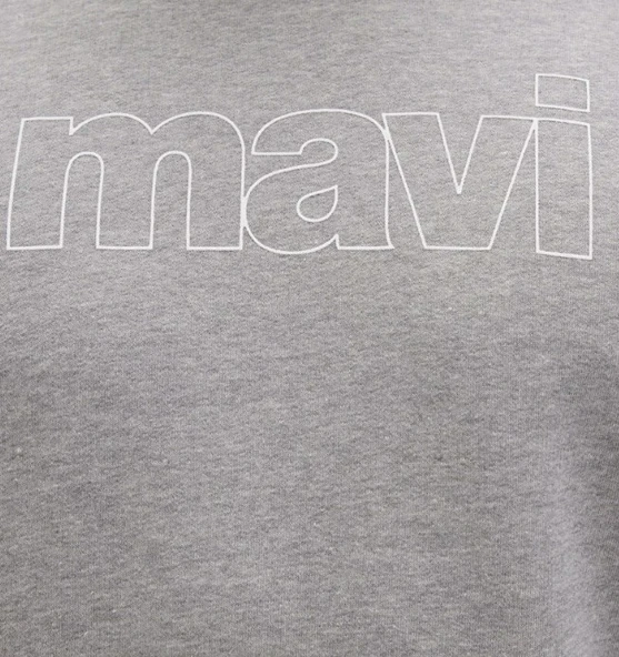 Mavi 065606-28387 Logo Baskılı Kapüşonlu Erkek Sweatshirt - Resim 7